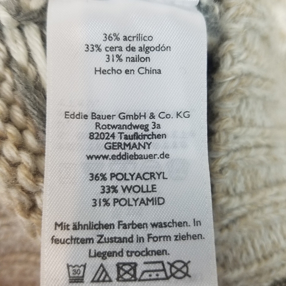 Eddie Bauer zip front wool blend Eagle sweater cardigan - Picture 9 of 10